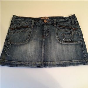 See Thru Soul denim mini skirt